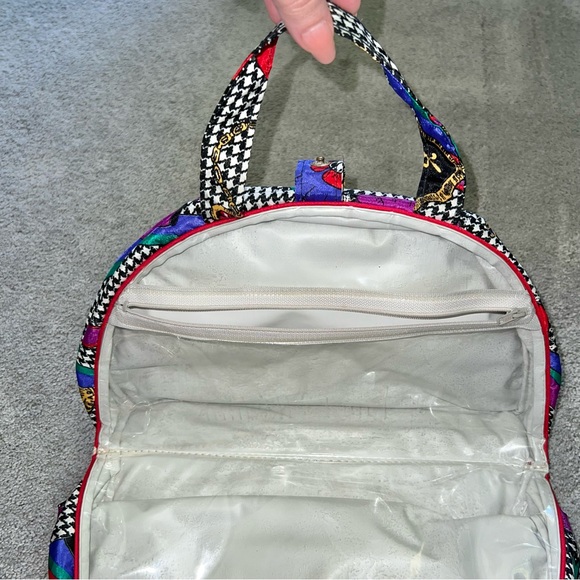 VTG Christian Dior Logo Cosmetic Case Travel Carry All Toiletry Makeup Bag Tote - Picture 10 of 12